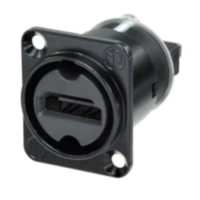 Immagine di Neutrik NAHDMI W B Connettore HDMI Presa a pannello contatti dritti Numero Poli (num): 19 Nero 1 pz.
