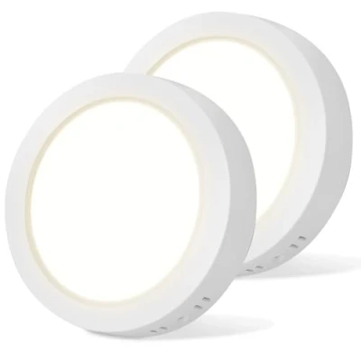Immagine di Aigostar Plafoniera LED, 12W Equivalente a 113W, alta luminosità, IP20, Lampada da Soffitto per Bagno Cucina Corridoio e Balcone, dritta 4000K Luce naturale, Ø17.4cm,2pcs