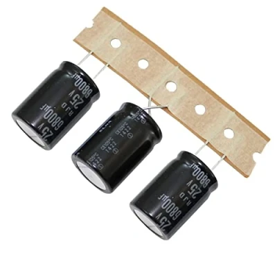 Immagine di 5 x Condensatore radiale Elko 6800µF 25V elettrolitico fino a 105C 6800uF Electrolytic Capacitor from Elna