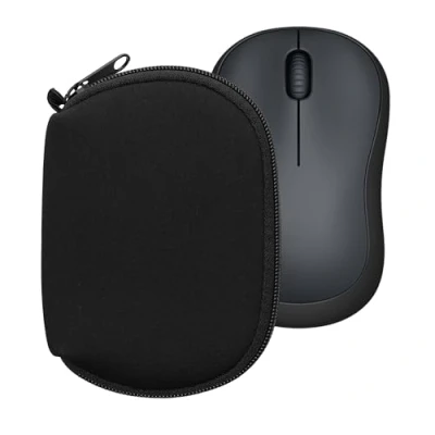 Immagine di kwmobile Custodia Mouse Wireless Compatibile con Logitech M220 SILENT / M235 M185 Neoprene Astuccio Porta PC Gaming nero