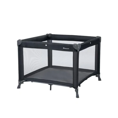 Immagine di Bebeconfort Circus box bambini, pieghevole e lettino da viaggio, spazioso ben aerato con dimensioni 100 x 76 cm, chiusura compatta borsa trasporto, colore Mineral Graphite