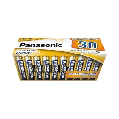 Immagine di Panasonic, Alkaline Power, AAA batterie alcaline, confezione da 30, Micro, LR03, 1.5V, 7 anni in magazzino, per telecomandi, bilance, orologi, energia affidabile e duratura
