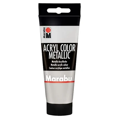 Immagine di Marabu Acryl Color Vernice acrilica cremosa a base d&#039;acqua, Glitter argento, 100 ml