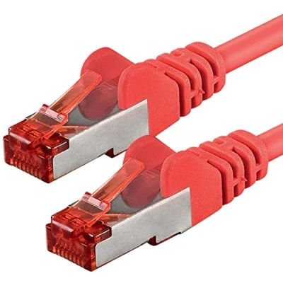 Immagine di 1x 1 m Cavo di Rete Cat 6 Patch Cat6 RJ45 SFTP Rosso