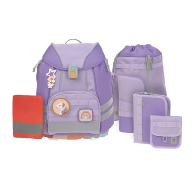 Immagine di LÄSSIG Set di 7 zaini scuola per bambini/School Flexy Unique, Violet