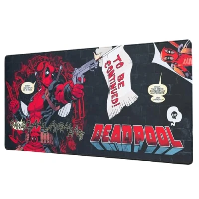 Immagine di Grupo Erik: Tappetino mouse Deadpool Marvel XXL, base antiscivolo, 100% waterproof e con rifiniture di qualità, 80 x 35 cm, Gadget