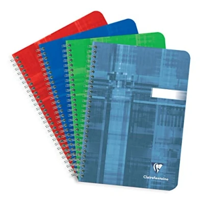 Immagine di Clairefontaine 8532C Un quaderno a spirale A5 14, 8x21 cm 100 pagine quadretti piccoli carta Bianca 90g copertina in laminata colore casuale