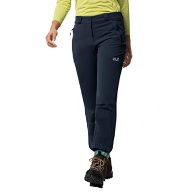 Immagine di Jack Wolfskin Activate Thermic Pantaloni Softshell da Donna, Antivento e Impermeabili, Molto Traspiranti, Elasticizzati, in Softshell, Colore: Blu Notte