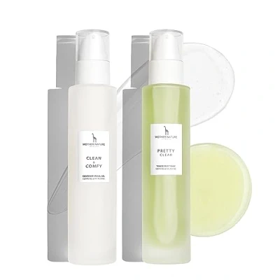 Immagine di Set di Pulizia del Viso con Aloe Vera BIO e Acido Ialuronico VEGAN 150 ml Gel Detergente Tonico per Pelli Normali, Grasse, Miste Impure