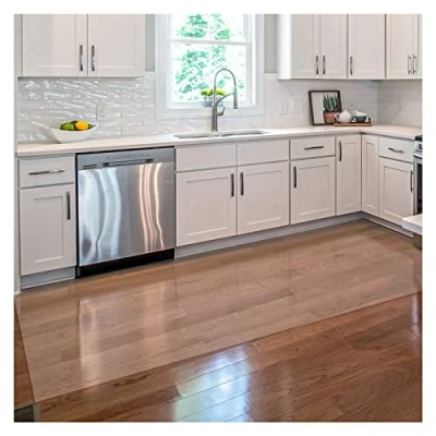 Immagine di Tappeti Runner pavimento in legno Copertura protettiva Tappeto trasparente, Trasparente Plastica Impermeabile Corridore di tappeti, Rotolo vinile multiuso per legno/piastrelle/rilievo