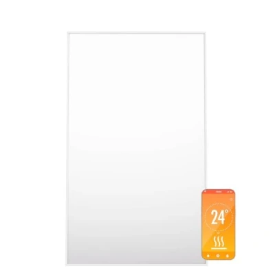 Immagine di KLARSTEIN Stufa Elettrica Infrarossi Basso Consumo, Pannello Radiante 600W, Telecomando e Timer, WiFi App, Pannelli a Riscaldamento, per Riscaldamento No CO2