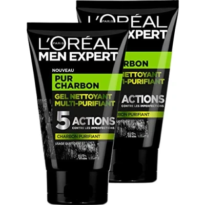 Immagine di L&#039;Oréal Men Expert puro Carbone Gel Detergente Multi Purifiant Viso per Uomo 2 unità x 100 ml