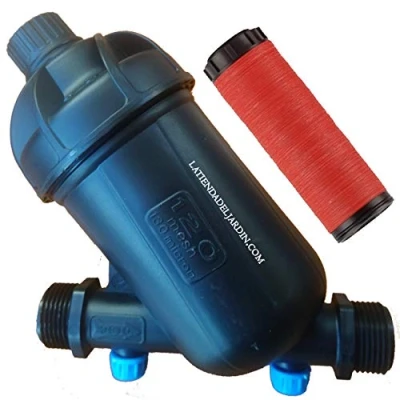 Immagine di Suinga FILTRO a ANELLI 3/4&quot;. Capacità di filtraggio 120 Mesh. Utilizzato nelle installazioni IRRIGAZIONE e GOCCIA. Filettatura maschio 3/4&quot; per collegarsi un TUBO da 25 mm.