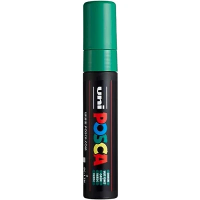 Immagine di uni ball 186363 Marcatore POSCA con punta rettangolare extra larga, verde scuro