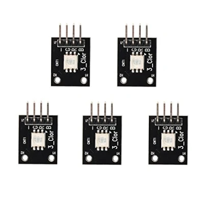 Immagine di HALJIA 5 Moduli Scheda SMD LED KY 009, 3 Colori, RGB CC V Compatibile con Arduino AVR PIC