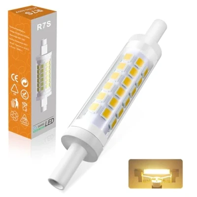 Immagine di R7S LED 78mm, Bianco Caldo 3000K 7W Dimmerabili Lampadine 700LM AC 220 240V, Equivalente 70W J78 Alogene