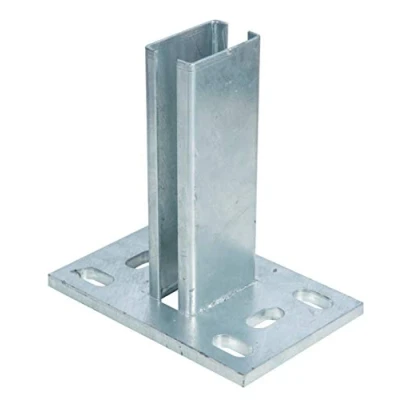 Immagine di GAH ALBERTS 686055 Staffa portapalo per Pali Recinzione cordolo a L, Acciaio, 150 x 100 mm