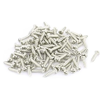 Immagine di sourcingmap 50pz M2 x 8mm acciaio inossidabile Pan Phillips testa circolare di viti autofilettanti