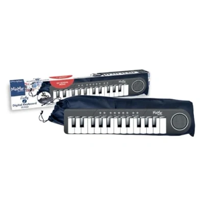 Immagine di Tastiera Digitale MeMe da 25 Tasti, Passo Medio con Borsa Trasporto, Cavo USB, 8 Toni, Ritmi, 5 Demo, Metronomo,Transpose cambio 1 ottava, Concertino, Scolastica dim. 37 cmx.7 cm. x3.5