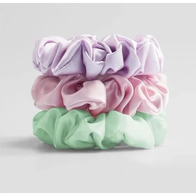 Immagine di townssilk Elastici per capelli Skinnie, 100% pura seta di gelso, 19 momme, adatti ai capelli, lusso, elastici, 3 pezzi, combinazione pezzi