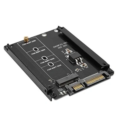 Immagine di Dpofirs Adattatore M.2 NGFF a SATA, convertitore SSD SATA da 2,5 Pin per WinXP/Win7/Win8 Plug Play ad Alte Prestazioni 32 cifre/64 cifre Nessun Driver