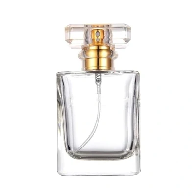 Immagine di Zénitude Glassworks Flacone spray vuoto in vetro da 50 ml atomizzatore rettangolare (oro)