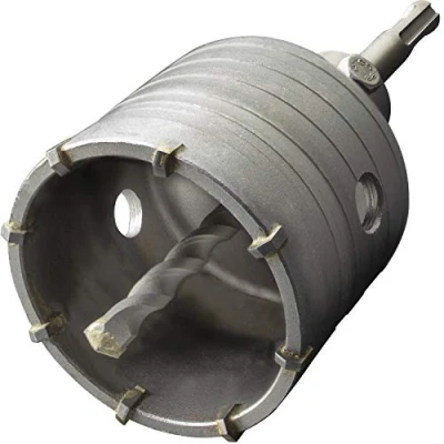 Immagine di GRAFF 68mm Sega a Tazza per Muro, Cemento, Mattoni, Mattone di Silicato Carotatrice Muro Adattatore SDS Plus 110mm, Punta Centraggio 8x110mm Frese