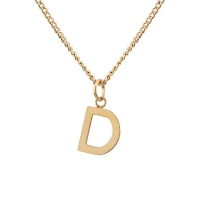Immagine di catena con lettere in oro 18 carati D impermeabile da donna ciondolo dalla A alla Z e iniziali