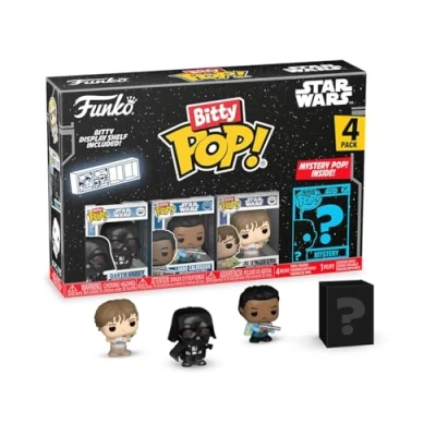Immagine di Funko Bitty Pop! SW Vader 4pkE una Mini Figura Misteriosa a Sorpresa 0.9 Inch (2.2 Cm) Star Wars da Collezione Ripiano Espositivo Impilabile Incluso Idea Regalo Cake Topper