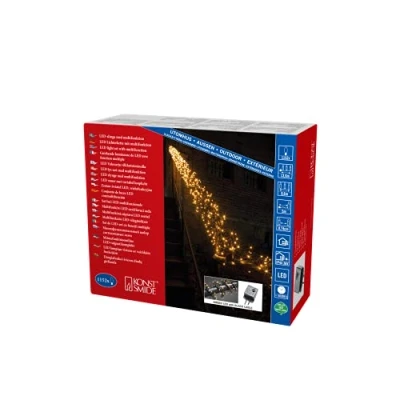 Immagine di Konstsmide 3864 800 Cluster Micro LED, ghirlanda a grappolo, plastica, 13 W, ambra, 1630 x 1 cm