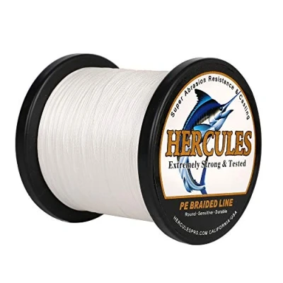Immagine di HERCULES Filo da pesca intrecciato a 4 fili, 100 2000m, 6 100lb, super morbido, polietilene, Lenze intrecciate per con lenza, riva, in mare, barca