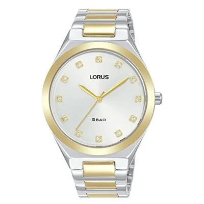 Immagine di Lorus Orologio analogico al quarzo da donna con bracciale in metallo, Oro/Argento RG202WX9