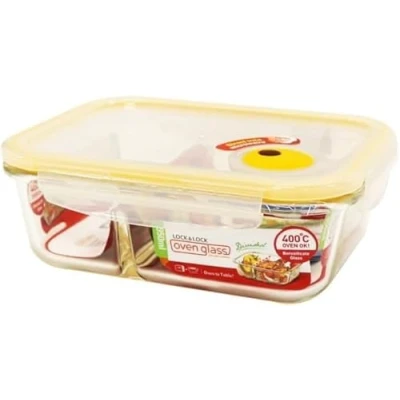 Immagine di Lock &amp; Contenitore salvafreschezza in vetro, adatto al microonde, per forno, microonde e congelamento, 630 ml