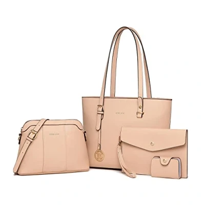 Immagine di Miss Lulu Borsa Donna, Set di 4 Tote, a Tracolla in Pelle PU, Spalla, Pochette, Porta Carte, Portafoglio