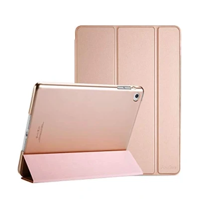 Immagine di ProCase Custodia per iPad Air 2, Ultra Sottile e Leggero Supporto con Retro Semi Trasparente Copertura Intelligente 2 (A1566 A1567) Oro Rosa