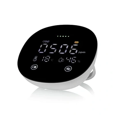 Immagine di Smartwares Monitor di qualità dell&#039;aria interna 3 in 1 FGA 13950 CO2, temperatura e umidità 78 DB Batteria emergenza