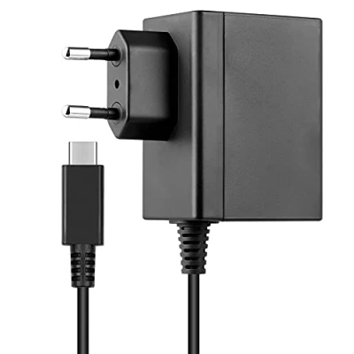 Immagine di Caricatore per Nintendo Switch/Switch Lite/Switch OLED,Type C Adattatore AC Ricarica Rapida,Supporto Modalità TV e Controller Dock &amp; Pro,Caricabatterie Switch
