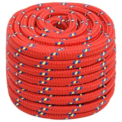 Immagine di vidaXL Corda da barca in polipropilene (rosso, spessore 20 mm, lunghezza 100 m), resistente alle intemperie, versatile per vela, pesca e altro ancora