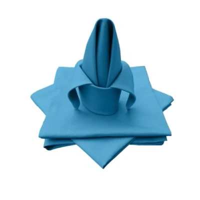 Immagine di tovaglioli in tessuto di alta qualità, 4 pezzi, 100% cotone, collezione concetto, colore e dimensioni a scelta (set tessuto, 45 x cm, blu cielo)