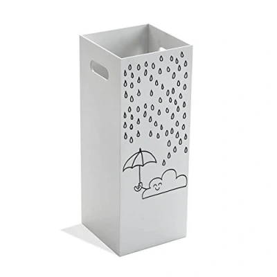Immagine di VERSA Clouds Portaombrelli per Ingresso, Corridoio, Camera, Giardino. Piccolo e Moderno, Misure (A x L l) 53 21 cm, Legno MDF, Colore Bianco Grigio