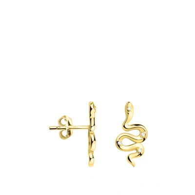 Immagine di SOFIA MILANI Orecchini da Donna in Argento 925 Placcati Oro e con Pietra Zircone Orecchino a Perno Serpente E2283