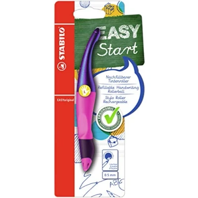 Immagine di Penna Roller Ergonomica STABILO EASYoriginal Holograph Edition per Mancini in Magenta Pack da 1 Cartuccia Blu inclusa