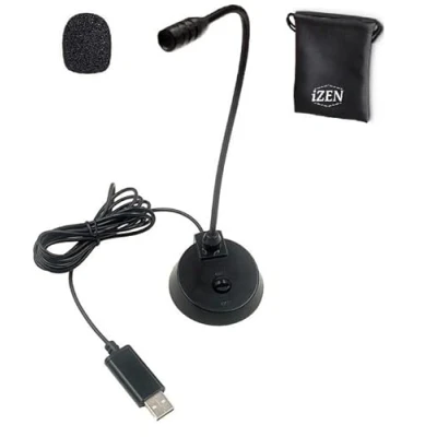 Immagine di iZEN microfono per PC USB, cardioide a condensatore computer portatile, Mac, PS4, registrazione vocale, podcasting, Skype, YouTube, da gioco streaming