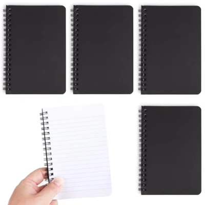 Immagine di GEBETTER 4pz Block Notes Piccoli A6, Blocco Appunti Note Spirale con Copertina, Taccuini Tascabili a Righe Quadernino per Lavoro Scuola Ufficio (A6)