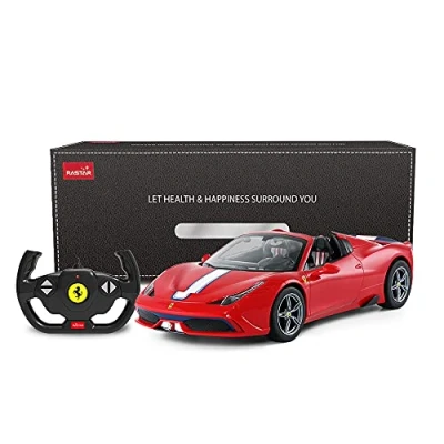 Immagine di RASTAR, auto telecomandata Ferrari, Ferrari 458 Special in scala 1:14, macchina giocattolo rossa, cabriolet, apertura e chiusura automatica