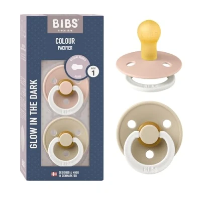 Immagine di BIBS Boheme Ciuccio in lattice rotondo, confezione da 2 pezzi, colore: rosa chiaro / vaniglia