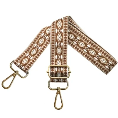 Immagine di Tracolla per Borsa Donna Regolabile, Cinghie Colorata, Tracolle Larga 3.8cm con Oro Moschettoni Crossbody Accessori, Marrone Scuro, N25