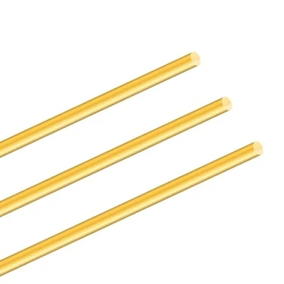 Immagine di iMeistek Asta rotonda in ottone da 6 mm, lunghezza 350 per tornio bar, modelli RC fai te (3 pezzi)