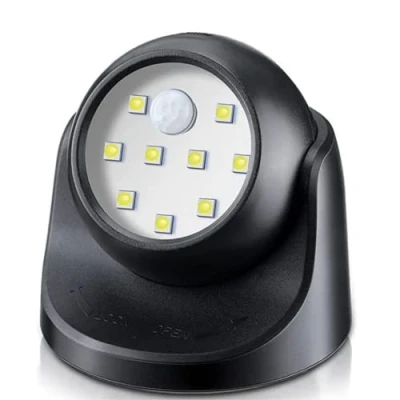 Immagine di Proxinova Faretto LED a Batterie con Sfera Estraibile Rotazione 360, 150 Lumen, Faretti Esterno Sensore di Movimento PIR, Luci Sicurezza, Pratico Fissaggio Muro