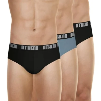 Immagine di Athéna Basic Color Intimo, Noir/Gris/Noir, XXXL Uomo